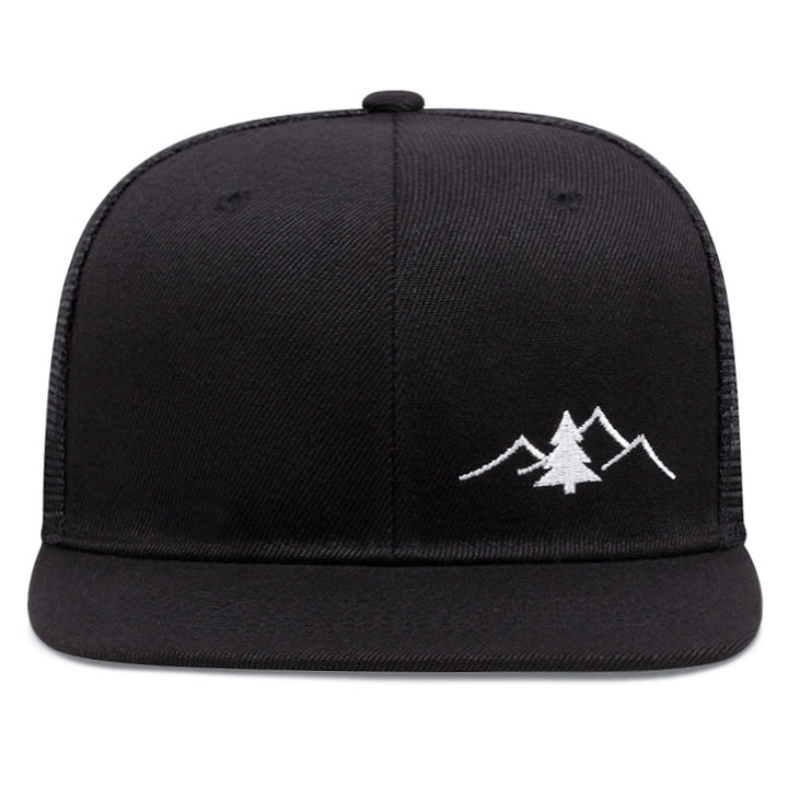 2 piezas (Gorra + Collar) Gorra de camionero transpirable con bordado de pino para hombre, gorra ajustable deportiva unisex, regalo