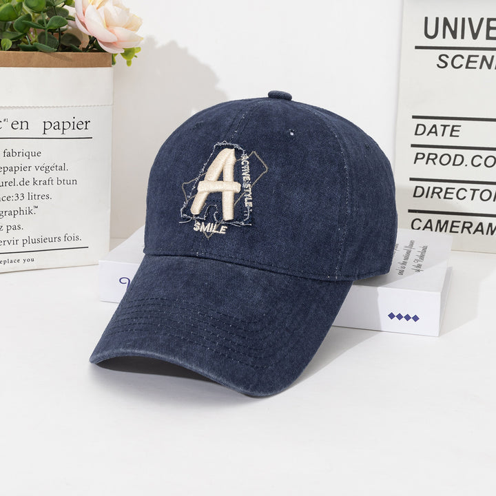 Gorra de béisbol unisex con bordado de la letra A - Gorra ligera de streetwear con visera ajustable, diseño transpirable de seis paneles y visera curva para hombres y mujeres, outfits casuales y formales (Negro, Marrón, Azul Marino, Gris, Blanco), accesor