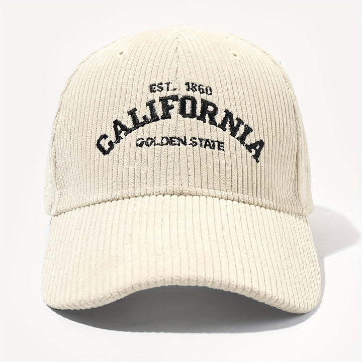 1 gorra de invierno unisex estilo callejero con bordado CALIFORNIA, para uso casual al aire libre