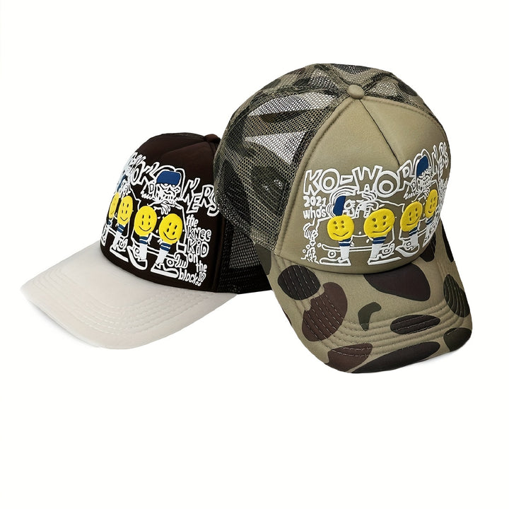 Sombrero de camuflaje verde militar 112FP para mujer - 5 piezas de estampado, gorra de béisbol con visor curvo micro, diseño inspirado en el ejército, cierre ajustable, panel trasero de malla transpirable, perfecto para el Día de San Patricio.