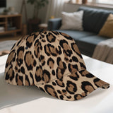 1 gorra de béisbol ajustable con estampado vibrante de leopardo 2D - Snapback con diseño de cuerpo completo, ideal para deportes, running y moda urbana al aire libre
