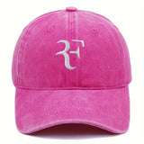 1 gorra de béisbol ajustable con diseño bordado de letra F elegante, mezcla transpirable, protección solar para deportes al aire libre y uso casual, accesorio para la cabeza ajustable, gorra de béisbol bordada duradera