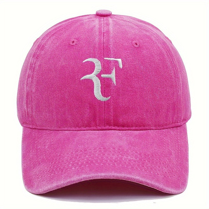 1 gorra de béisbol ajustable con diseño bordado de letra F elegante, mezcla transpirable, protección solar para deportes al aire libre y uso casual, accesorio para la cabeza ajustable, gorra de béisbol bordada duradera