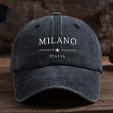 Gorra de Béisbol con Estampado de la Bandera Italiana para Hombres y Mujeres - Gorra Snapback Ajustable con Diseño Milano Italia, Sombrero de Pescador Casual Transpirable de Seis Paneles, Estilo Urbano Moderno, Gorras de Béisbol Duraderas