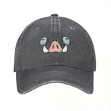 Gorra Retro de Anime Demon Slayer Inosuke Nezuko para Hombres y Mujeres, Estilo Desgastado Snapback, Ideal para Exteriores o Regalo