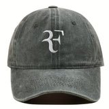 1 gorra de béisbol ajustable con diseño bordado de letra F elegante, mezcla transpirable, protección solar para deportes al aire libre y uso casual, accesorio para la cabeza ajustable, gorra de béisbol bordada duradera