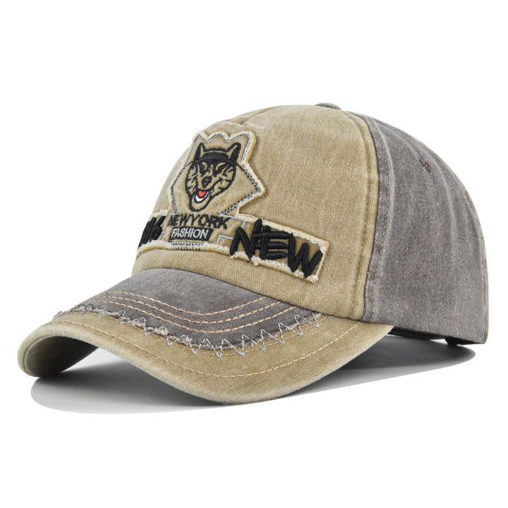 Gorra de Béisbol Retro de Cabeza de Lobo de Nueva York, Ajustable con Snapback - Gorra con Bordado 3D para Streetwear, Outfits de Navidad y Estilo NYC (No Elástica)
