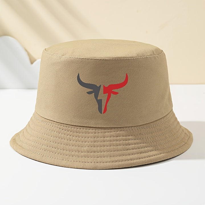 Gorra Unisex Ajustable Negra con Logo de Toro Rayo Rojo - Gorro Estiloso para Pesca, Camping y Playa, Regalo Ideal para Hombres y Mujeres, Gorra Trucker Primavera-Verano, Tela No Elástica