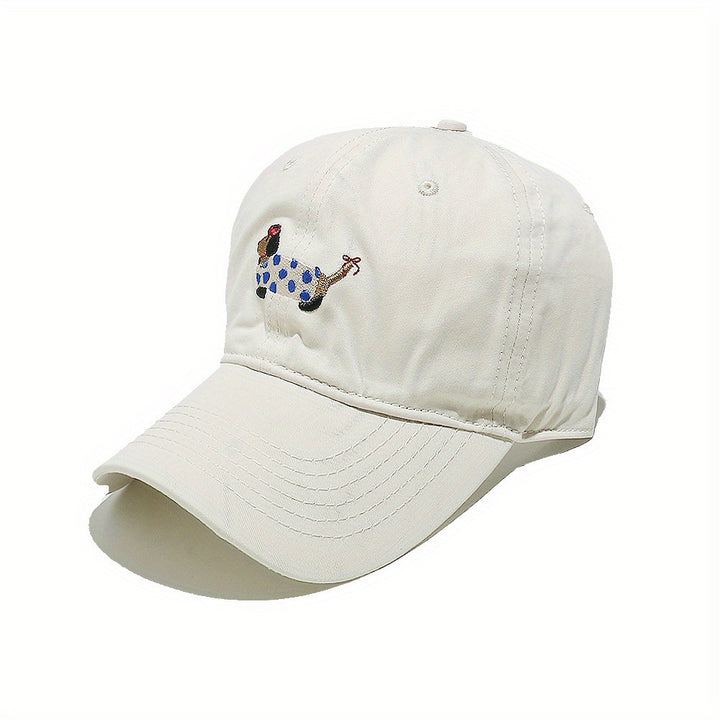 Gorra de Béisbol para Mujer - Cierre Ajustable Snapback, Sombrero Ligero y Transpirable para el Sol, Ideal para Diario, Fiestas o Escuela - Azul Pastel, Gorra con Diseño de Perrito Lindo para Amantes de los Perros, Accesorio Cómodo y Divertido, Moda Casua