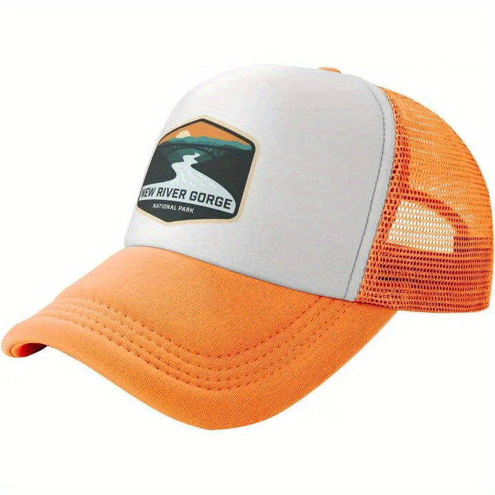 Gorra de béisbol transpirable para hombres, adecuada para hombres y mujeres, ajustable, perfecta para actividades al aire libre de verano en el Parque Nacional del Nuevo Río Gorge.
