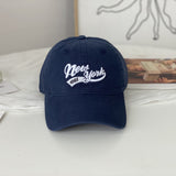 Gorra de Béisbol Bordada Americana para Hombres y Mujeres, Estilo Coreano Versátil con Visera Curva Snapback para Primavera/Otoño