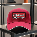 1pc Gorra Unisex Ajustable Transpirable para Camioneros - Visera Negra con Estampado Edelbrock Racing, Ligera para Senderismo, Ciclismo y Actividades al Aire Libre, Lavable a Máquina, Opción de Caja Regalo