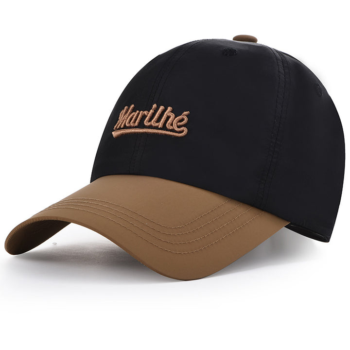 Gorra de béisbol ligera y transpirable para hombres y mujeres - Gorra ajustable con cierre de clic, gorra de verano de secado rápido con diseño de marlín, patrón de rayas blancas y azules, perfecta para pesca, actividades al aire libre y uso casual, gorra