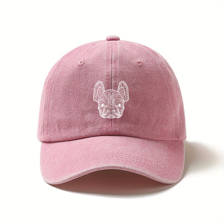 Gorra de Béisbol con Estampado de Bulldog Francés Divertido, Diseño Unisex, Gorra Trucker Negra Papa, Color Sólido Transpirable y Cómoda, Tamaño Ajustable para Parejas, Ideal para Viajes al Aire Libre, Playa, Ciclismo, Senderismo o Caza, Regalo Perfecto p