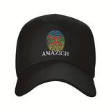 1 pieza de gorra de béisbol de poliéster con huella dactilar Amazigh, gorra de golf ajustable y transpirable, visera de moda con borde curvo para hombres y mujeres, gorra de sol ligera y casual Y2K, visera de sol Ha.