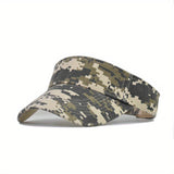 Visera Ligera Ajustable de Poliéster - Gorro Camuflaje para Playa y Actividades al Aire Libre, Cierre Snapback Transpirable, Lavado a Mano, Sombrero Casual, Diseño Camuflaje, Accesorio de Vacaciones, Cómodo y Moderno, Ideal para Viajes