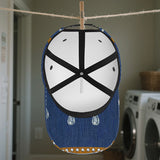 1pc Gorra de Béisbol con Estampado 2D Rhinestone Drizzle Glam - Poliéster Ajustable Snapback, Diseño Vibrante Completo, Ideal para Deportes, Running al Aire Libre y Estilo Urbano