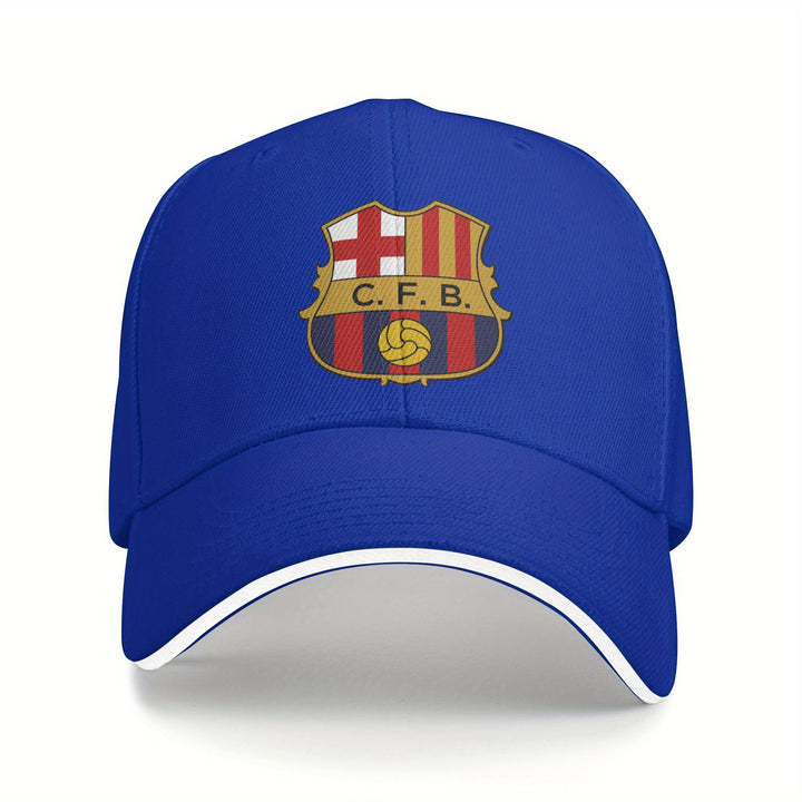 Gorra de Béisbol Barcelona para Hombre - Visera Curva, Protección Solar SPF con Recubrimiento PVC, Ligera y Duradera - Regalo Ideal para Aficionados del Fútbol (), Diseño Deportivo, Actividades al Aire Libre