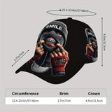 Sombrero de sol para hombre con estilo casual, CUTEHSJ, estilo hip-hop fresco, gorra de béisbol ligera de poliéster con cierre ajustable, lavable a mano, para playa, actividades al aire libre, pesca y vacaciones - Diseño de encanto fantástico, accesorios