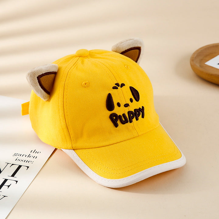 Gorra de béisbol para bebés de una pieza, estilo primavera y otoño, para niños de 1 a 4 años, moda, combinable con todo, verano, tres dimensiones, bordado, perro, chico, sombrero de sol, niña, gorra de pato.