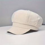 Gorra estilo newsboy vintage para adolescentes, ligera, de cuadros, ideal para otoño/invierno, perfecta para la escuela y uso casual