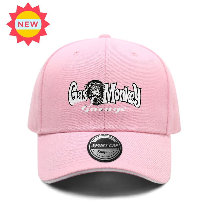 Gorra de Béisbol MAKEFGE Gas Monkey Garage - Gorra Trucker Ajustable con Cierre, Poliéster Transpirable, Estilo Unisex para Parejas, Diseño Punk Rock & Hip Hop con Insignia Metálica y Detalle en Cuero Desgastado, Ligera para Todas las Estaciones, Casual D