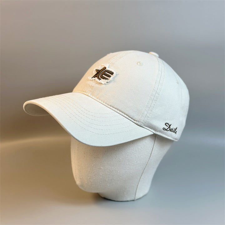 Nueva gorra de béisbol bordada para todas las estaciones, elegante sombrero de sol unisex para exteriores, versátil sombrero de pato para parejas.