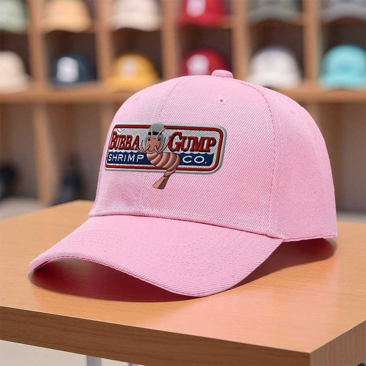 1 Gorra de béisbol retro de Bubba Gump Shrimp - Ligera, cómoda de poliéster, estilo deportivo con logo bordado, perfecta para skateboarding, fiestas en la playa, fotografía callejera y actividades al aire libre, accesorios de playa | Gorra deportiva | Gor