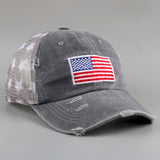 Gorra de Béisbol Unisex con Bandera Americana - Visor de Malla Estilosa y Sencilla, Sombrero de Ala Curvada para Deportes al Aire Libre y Fitness. Idea de Regalo Perfecta para Papá