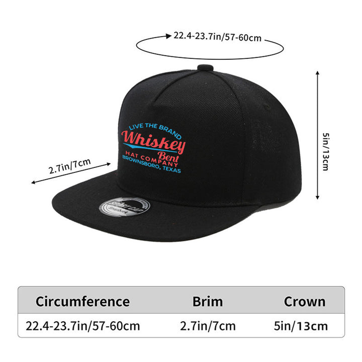 1pc Gorra Unisex Ajustable Hip-Hop - Diseño Whiskey Bent Hat Company, Cierre Snapback, Ajuste Elástico, Cómoda para Todas las Estaciones, Poliéster Casual para Hombres y Mujeres, Deportes al Aire Libre, Viajes, Playa, Fiestas (/Blanco/Azul Marino) - Regal
