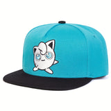 Gorra de béisbol bordada con dibujos animados para hombre - ajustable con cierre de clic, ligero poliéster, estilo casual de hip-hop con diseños vibrantes de personajes para viajes de primavera y otoño, fiestas en la playa y actividades al aire libre, acc