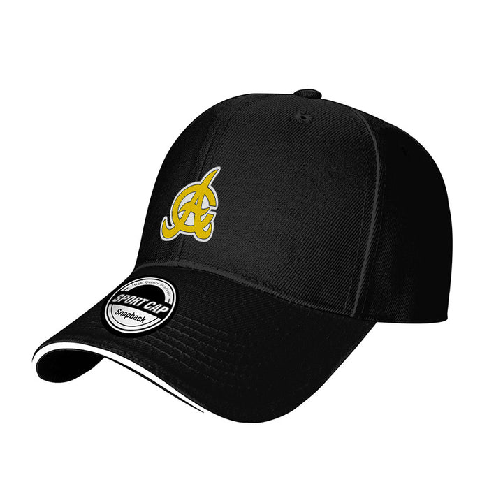 Gorra Trucker del Logo de Aguilas Cibaeñas - Equipo Dominicano de Béisbol, Unisex Negra y Dorada con Emblema Mascota Adjustable, Texto en Español e Inicial 'A', Gorro Deportivo Casual para Fans Orgullosos Dominiacanos, Juegos al Aire Libre & Regalos, Gorr