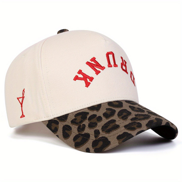 Gorra de béisbol bordada DRUNK para hombre - Ligera, ajustable y de 5 lados, con estampado de 'DRUNK', poliéster transpirable para viajes de primavera/verano, playa y uso casual, gorra de playa