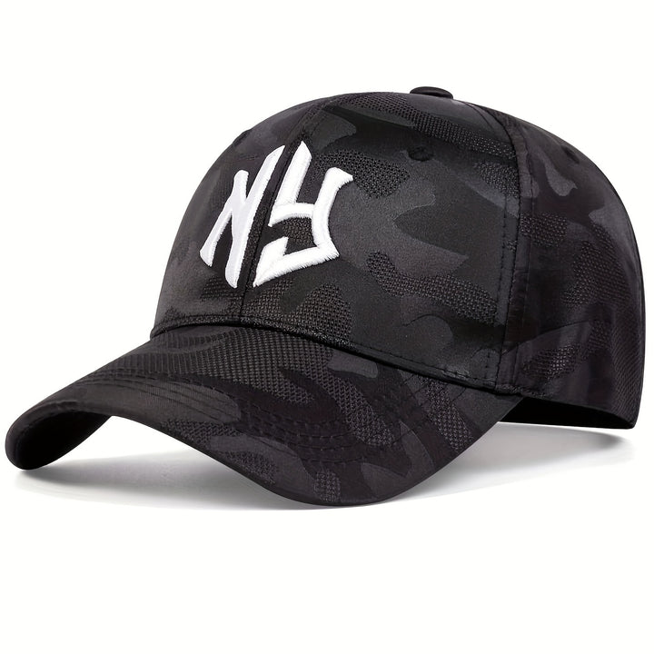 Gorra De Béisbol Con Bordado De Camuflaje A La Moda, Unisex, Estilo Hip Hop, Ligera, Ajustable, Para El Sol, Para Mujeres Y Hombres