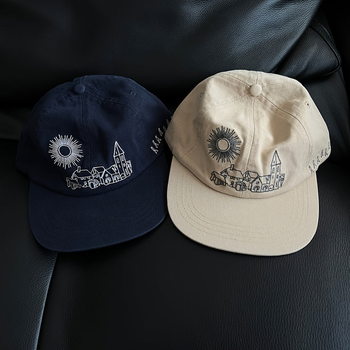 Gorra de Béisbol Ligera Bordada con Visera Inclinada que Realza el Rostro - Gorra Ajustable No Elástica para Caras Pequeñas, Ocasiones Casuales y Especiales, Diseño Bordado (Estilo Bordado)