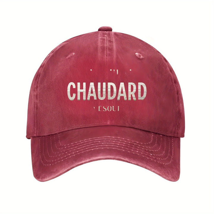 Gorra de Béisbol Transpirable para Hombres y Mujeres con Diseño Inspirado en el Chateaulle Chaudre Francés - Letras Negras/Blancas, Estructura Hexagonal & Visera Curva - Gorro Casual Deportivo Ideal Para Atuendos Cotidianos, Gimnasio o Actividades Físicas