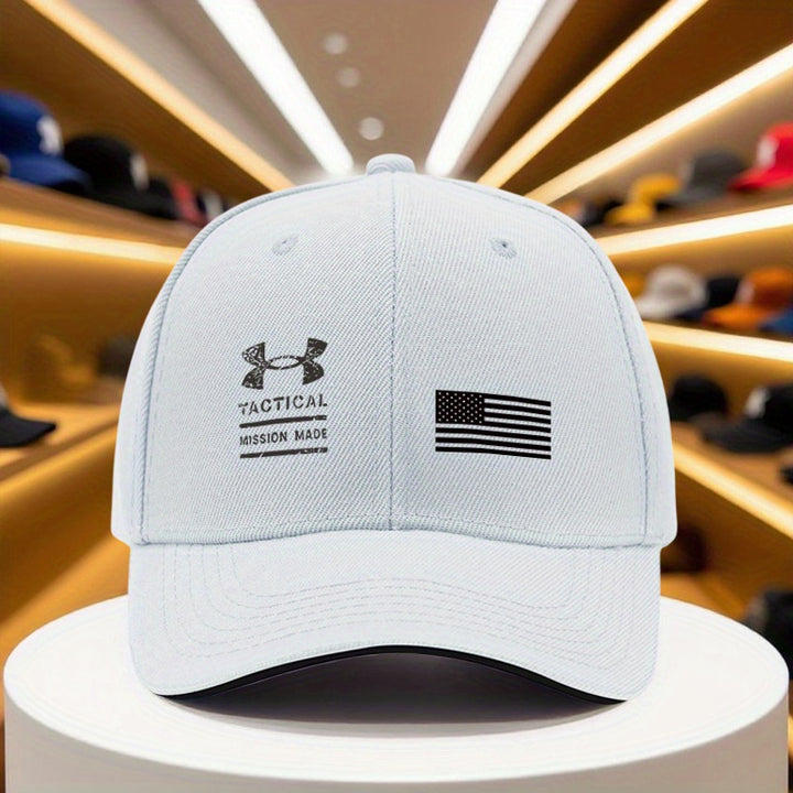 1pc Gorra Clásica Unisex de Verano y Otoño - Gorra Snapback Negra Transpirable Under Armor para Exteriores, Camping, Baile Callejero, Running, Fitness, Uso Casual y Regalo Versátil