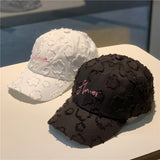 Gorras de béisbol con letras bordadas de estilo coreano de primavera y verano adecuadas para hombres y mujeres Sombrero de pico de pato