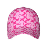 1pc Gorra Trucker con Estampado Completo de Logo Rosa - Gorra Ajustable Unisex con Diseño de Logo Blanco, Ala Ancha Ligera para Hombres y Mujeres, Deportes Casuales al Aire Libre , Patrón de Logo Rosa (Lavable a Máquina)