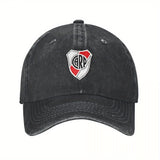 1pc Gorra de Béisbol River Plate - Escudo Oficial (TPW), Panel Frontal Estructurado y Visera Curva - Sombrero Deportivo Unisex para , Conducir o Uso Casual - con Rayas Rojas y Blancas - Artículo Para Fanáticos del  Río Grande - Diseño Facilito de Limpiar