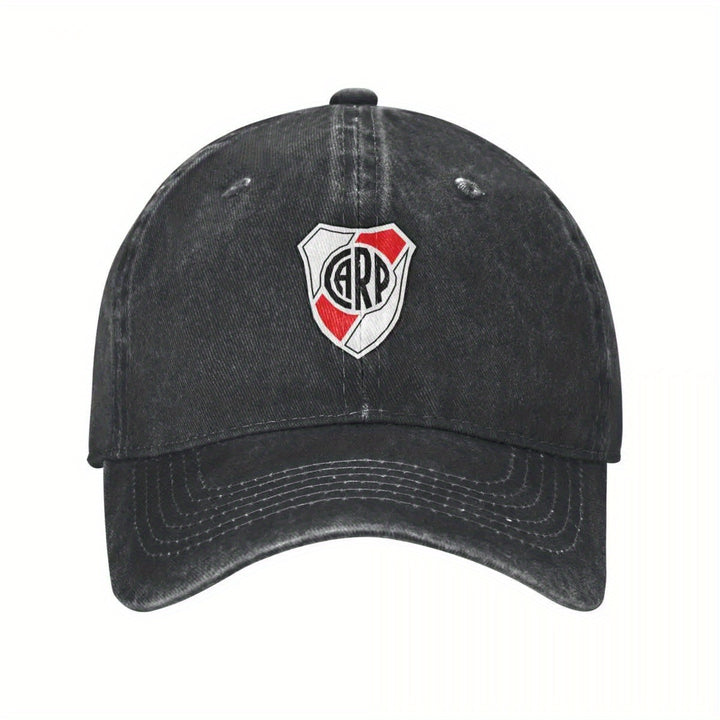 1pc Gorra de Béisbol River Plate - Escudo Oficial (TPW), Panel Frontal Estructurado y Visera Curva - Sombrero Deportivo Unisex para , Conducir o Uso Casual - con Rayas Rojas y Blancas - Artículo Para Fanáticos del  Río Grande - Diseño Facilito de Limpiar