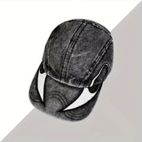 Una nueva gorra de béisbol de alta calidad con doble filo, lavada y bordada pesadamente, para hombres y mujeres, con un diseño de hip-hop y un contorno de cabeza más profundo, con un estilo de gorra de pato, de moda.