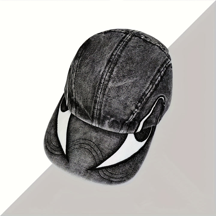 Una nueva gorra de béisbol de alta calidad con doble filo, lavada y bordada pesadamente, para hombres y mujeres, con un diseño de hip-hop y un contorno de cabeza más profundo, con un estilo de gorra de pato, de moda.