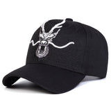 Gorra de béisbol bordada con dragón para hombre - Snapback ajustable, gorra ligera y transpirable con diseño de 5 paneles y patrones de dragón y olas de inspiración japonesa, sombrero de primavera y otoño, sombrero elegante, sombrero duradero