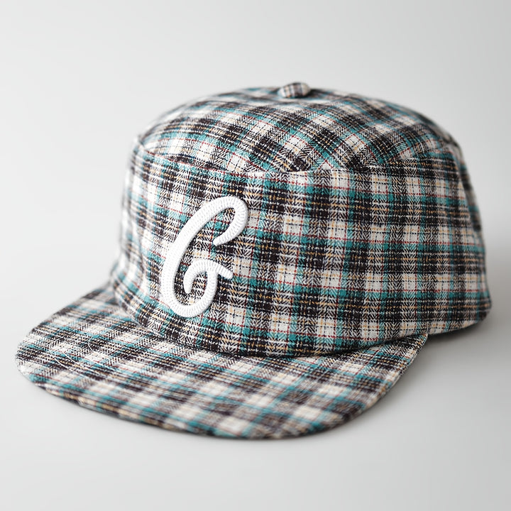Gorra de Béisbol Unissex Retro con Visera Plana y Gran Adorno en 3D Letras 'C' - Ajustable Snapback, Diseño Ligero Transpirable, Ópticas a Cuadros o Sólidas para Hombres & Mujeres