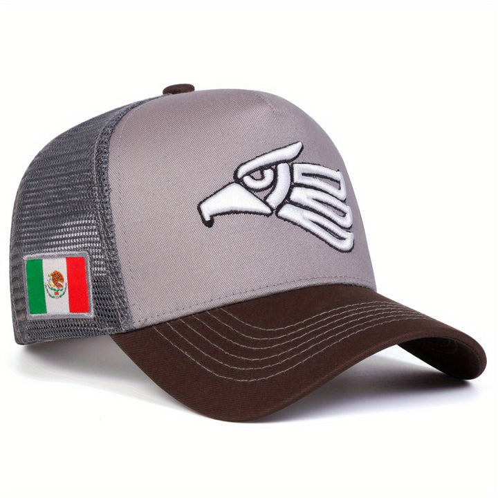1 Gorra de Béisbol para Hombre con Bandera Mexicana Ajustable, Estilo Casual y Moderno para Viajes de Primavera/Otoño y Vacaciones en la Playa