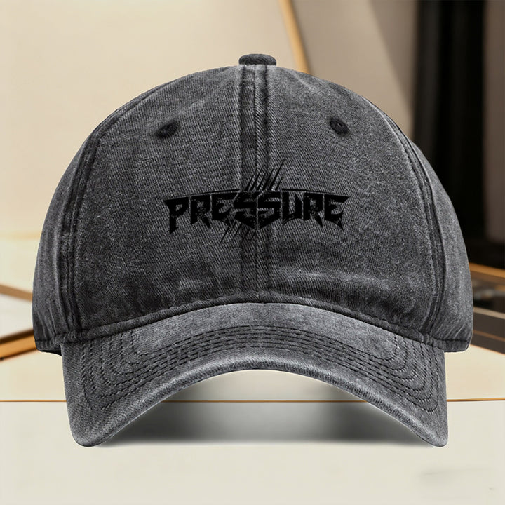 1 Gorra de béisbol retro con estampado de texto a presión - Snapback ajustable, gorro unisex ligero para hombres y mujeres, moda urbana streetwear, con letras