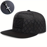 2pcs Gorras de Béisbol Hip-Hop para Hombres con Parches de Letras AC, Estilo Gótico, Sombreros Deportivos Ajustables para Senderismo, Fiestas y Regalos, Poliéster Ligero, Negro/Gris/Azul Marino, Accesorio de Fiesta Gótica | Tocado Elegante | Tejido Dur...