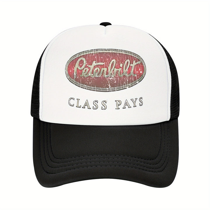Gorra de béisbol PETERBILT para hombres y mujeres, malla ligera transpirable con cierre de snapback, poliéster, ideal para uso diario y vestimenta casual, adecuada para todas las estaciones, buena opción para regalos de vacaciones