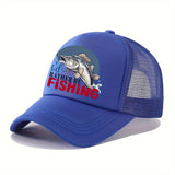 Gorra de Camionero de Malla Transpirable con Diseño de Pez Amoroso - Gorra de Béisbol Casual en Negro, Rojo y Azul para Pesca, Golf y Actividades al Aire Libre, Gorra de Pesca